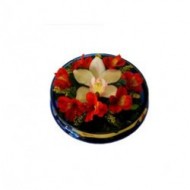 Orchid in a glass bowl