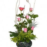 Arrangement of 6 roses 