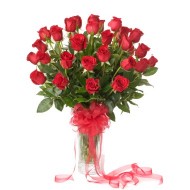 36 roses arrangement in vase