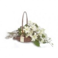Basket with lilies