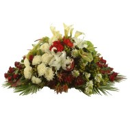Flower garden casket spray