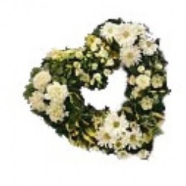 Heart of mixed flowers