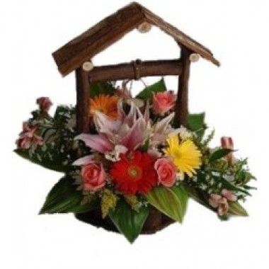 Well with flowers