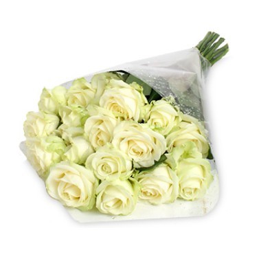 Two dozen white roses bouquet