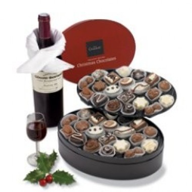 Chocolates and wine	