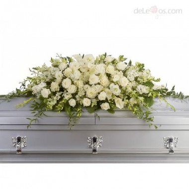 WHITE CASKET SPRAY