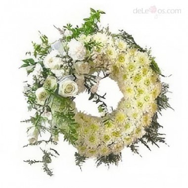 White Flowers Wreath