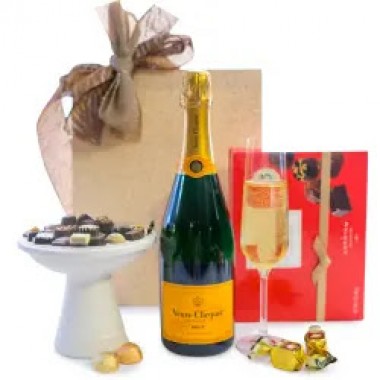 Veuve Cliquot Champagne and chocolates