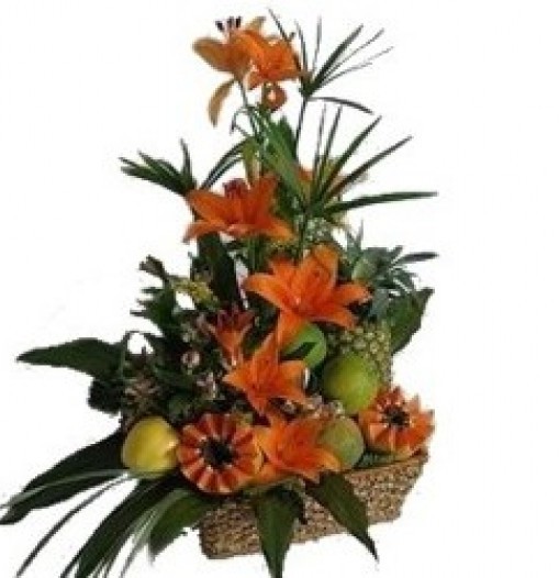 Flowers and fruits arrangement