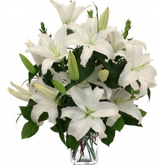 White Lilies. Vase included