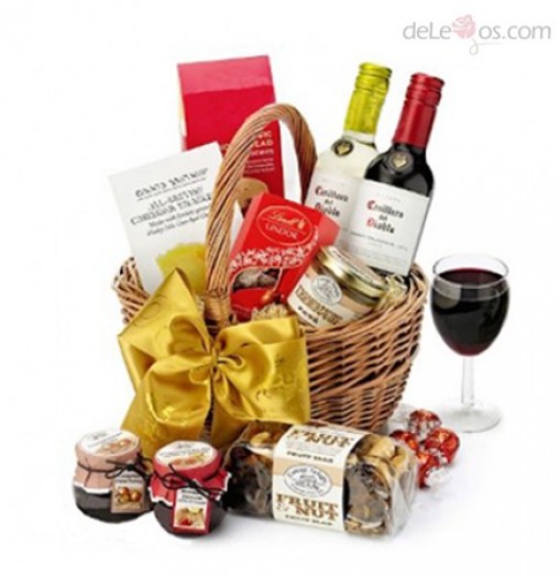 Red and White wine Gift Basket