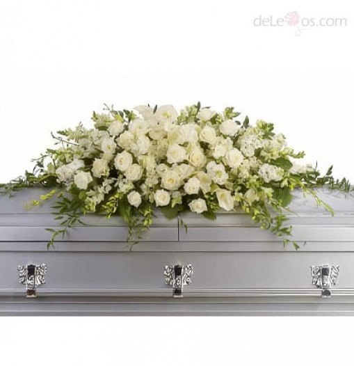 WHITE CASKET SPRAY