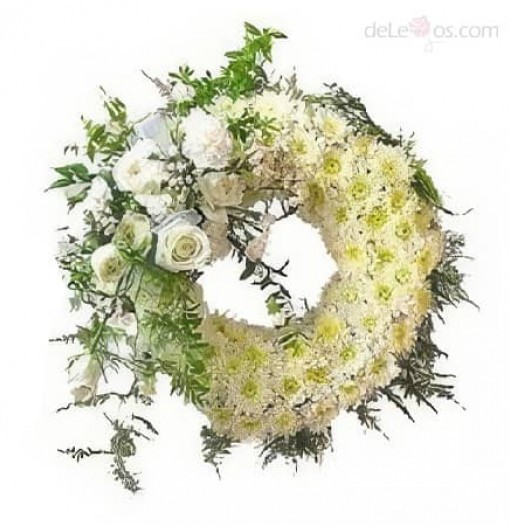 White Flowers Wreath