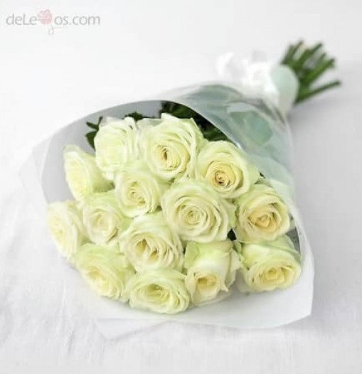 24 White Roses Bouquet