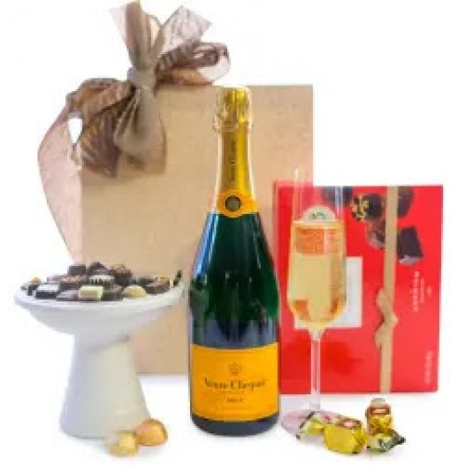 Veuve Cliquot Champagne and chocolates